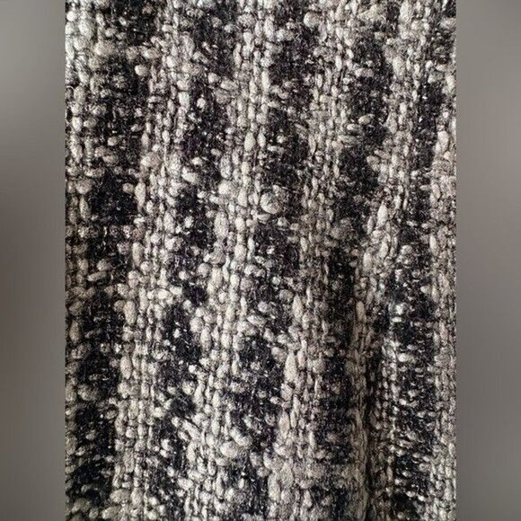 Spiegel Silver Metallic Black Houndstooth Pencil Skirt Size 12 - Picture 11 of 16